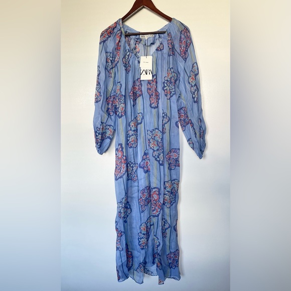 NWT ZARA SS24 PRINTED RAMIE TUNIC DRESS ZW COLLECTION 3474/181 019/295 - Picture 2 of 16
